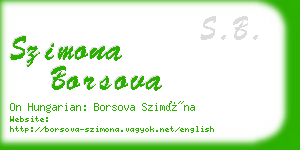 szimona borsova business card